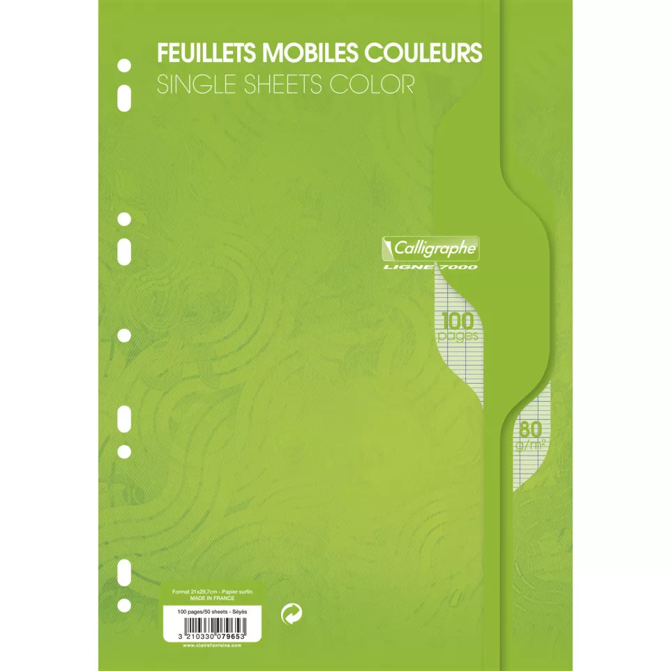 Feuillets mobiles sous film 7000 A4...