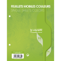 Feuillets mobiles sous film 7000 17x22 cm 100 pages perforées 2 trous grands carreaux 80 g/ Pce