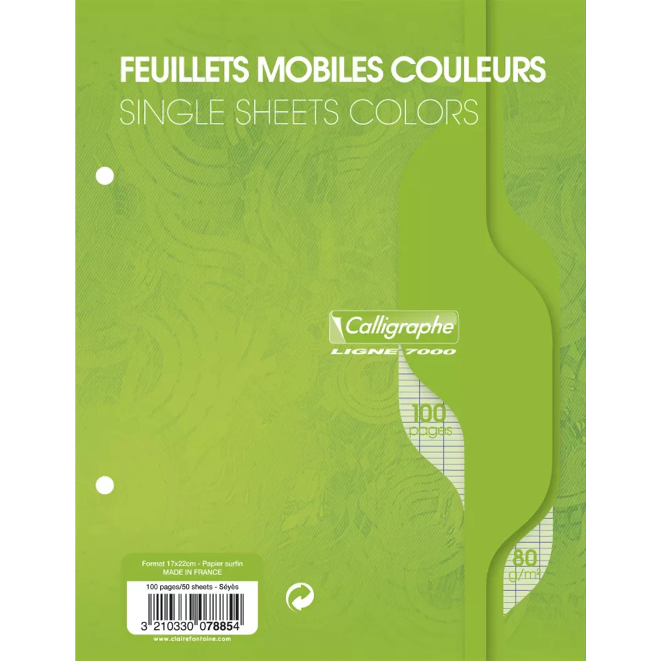 Feuillets mobiles sous film 7000...