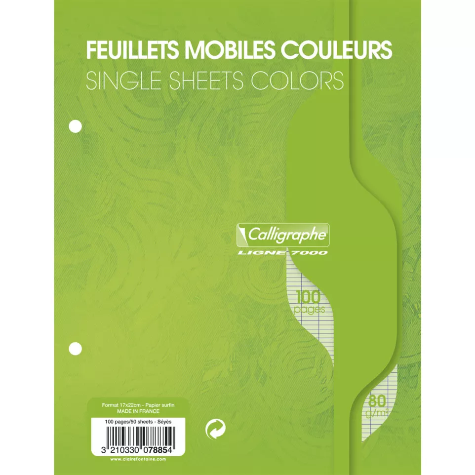 Feuillets mobiles sous film 7000...
