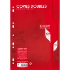 Clairefontaine Punched Double Sheets, 7000 Ligne, A4, 100 Sheets, Seyes, 70g/ Pc.