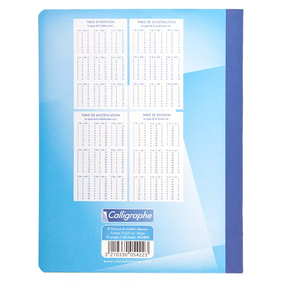 Cahier d'essai piqué 7000 17x22 cm 96...