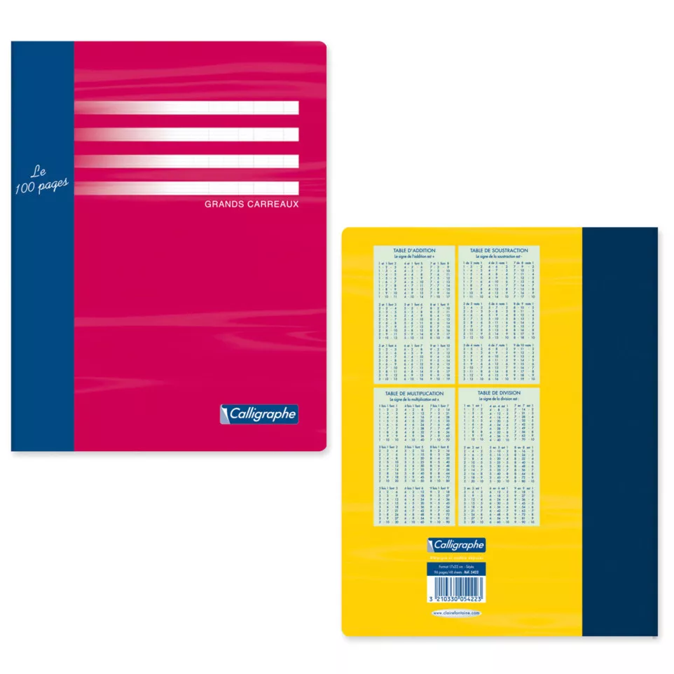 Cahier d'essai piqué 7000 17x22 cm 96...