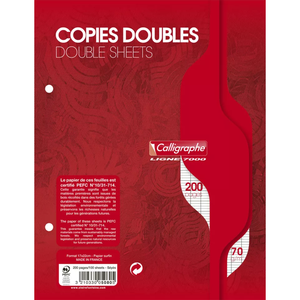Clairefontaine Punched Double Sheets...