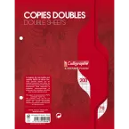 Copies doubles sous film 7000 17x22 cm 200 pages perforées 2 trous grands carreaux 70 g/ Pce