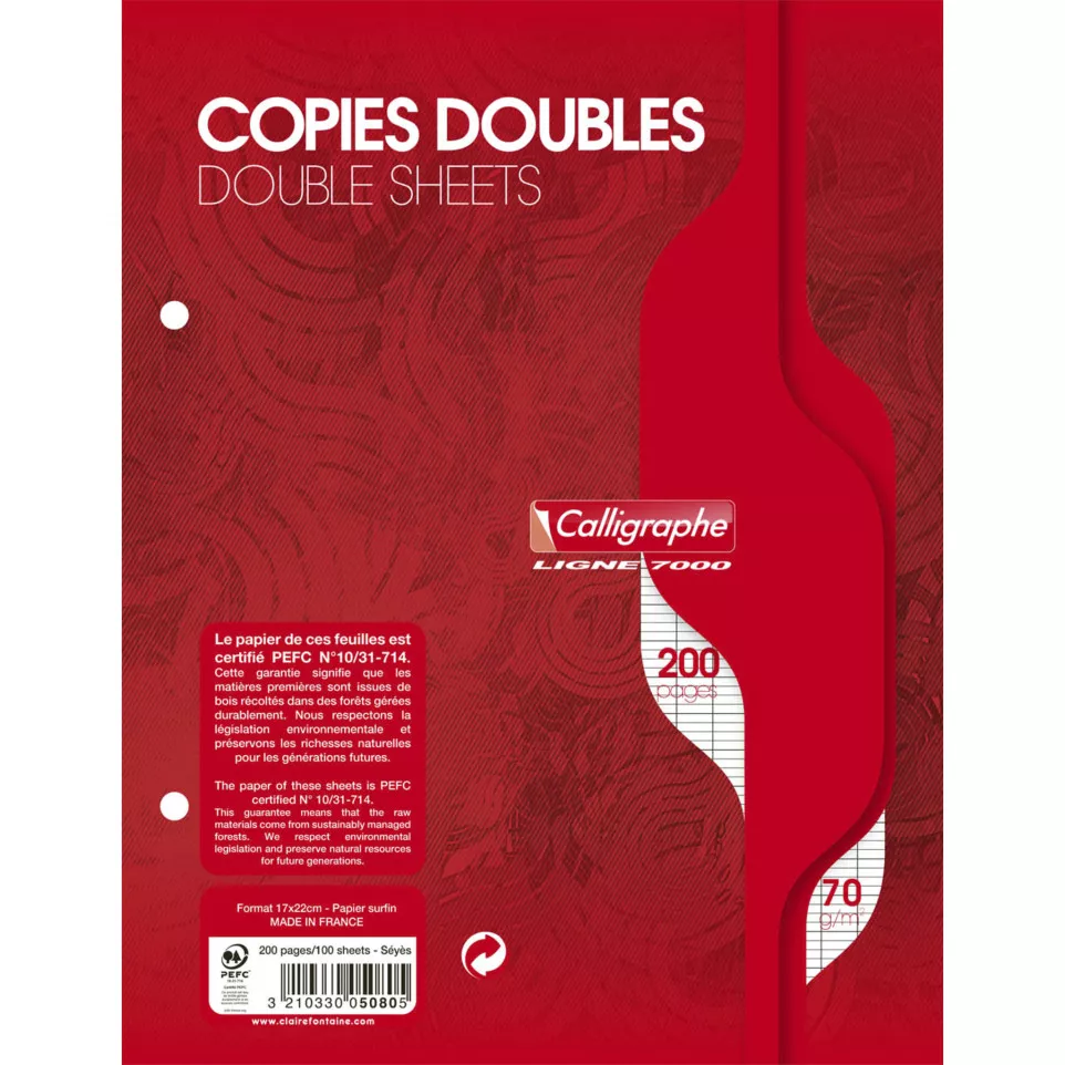Clairefontaine Punched Double Sheets...