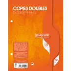 Clairefontaine Punched Double Sheets, 7000 Ligne, 17x22cm 60 Sheets, Séyès, 70g/ Pc.