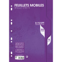 Feuillets mobiles sous film 7000 A4 200 pages perforées grands carreaux 90 g/ Pce