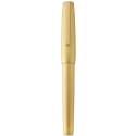 Stylo en métal précieux, corps et attributs or jaune 3N brossés, plume titanium EF/ Pce