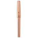 Stylo en métal précieux, corps et attributs or rose 5N brossé, plume titanium EF/ Pce