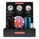 Présentoir carton pour 18 stylos roller métal - vide/ Pce