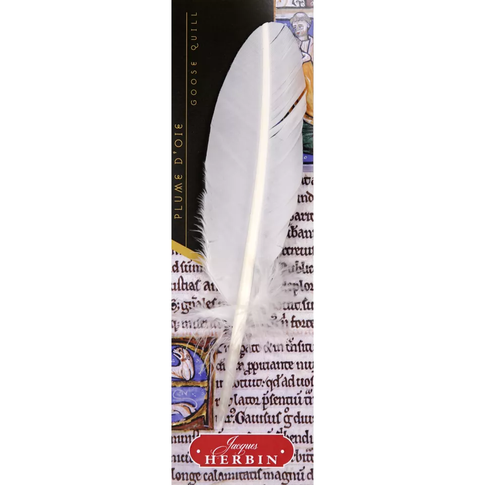 Ganzenveer 21cm wit-/ St.