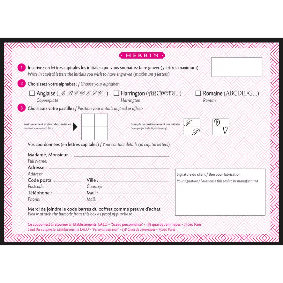 Stempelset Dubbele Initialen-/ St.