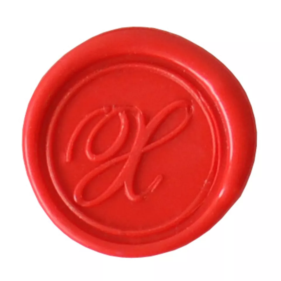 Pastille laiton sceau sur broche...