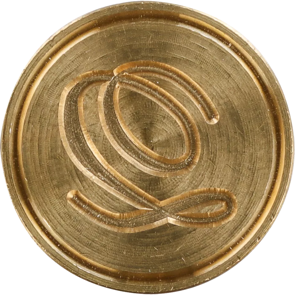 Zegel messing letter Anglaise Q-/ St.