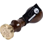 Lakzegel + handvat h-out - Symbool Lelie/ St.