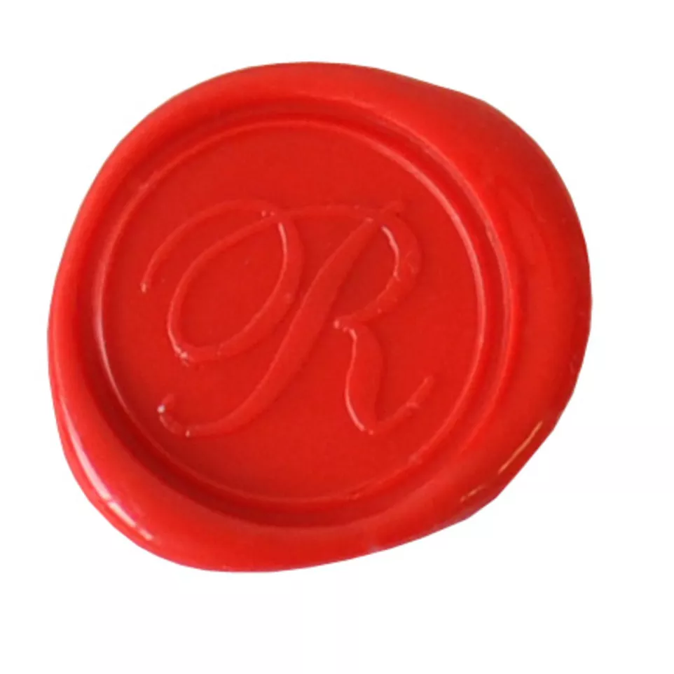 Lakzegel rond+handva-t hout- Anglaise...