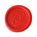 Lakzegel rond+handva-t hout- Anglaise O/ St.