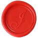 Lakzegel rond+handva-t hout- Anglaise J/ St.