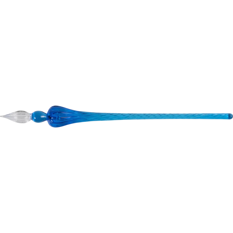 Glazen pen rond 18mm - ultramarijn-/ St.