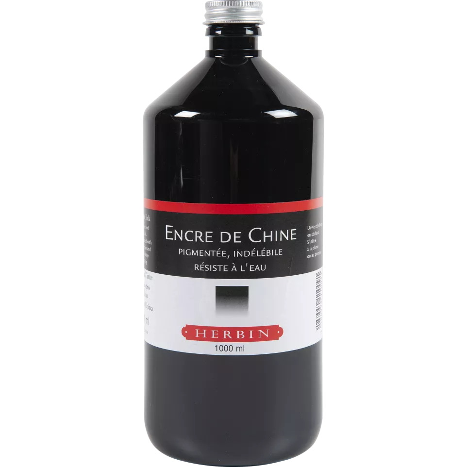 Chinese inkt 1000 ml zwart-/ St.