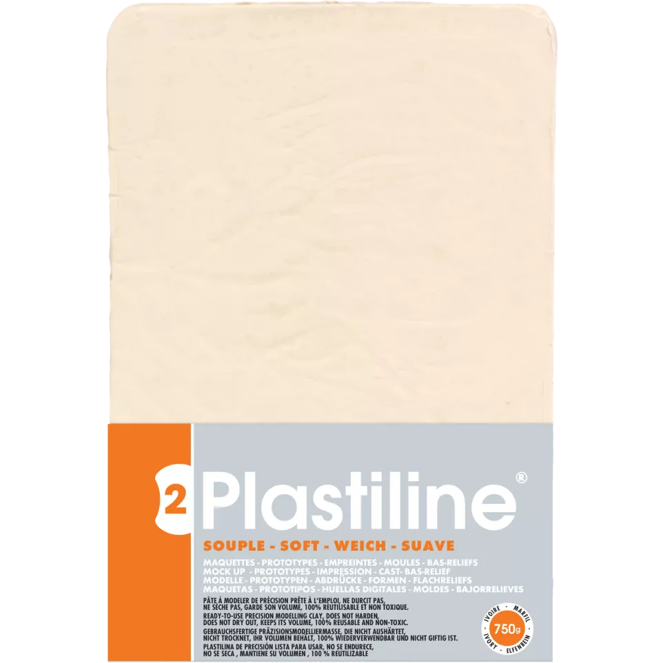 750g plastiline soepel ivoor-/ St.