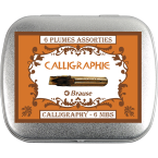BOITE METAL 6 PLUMES...
