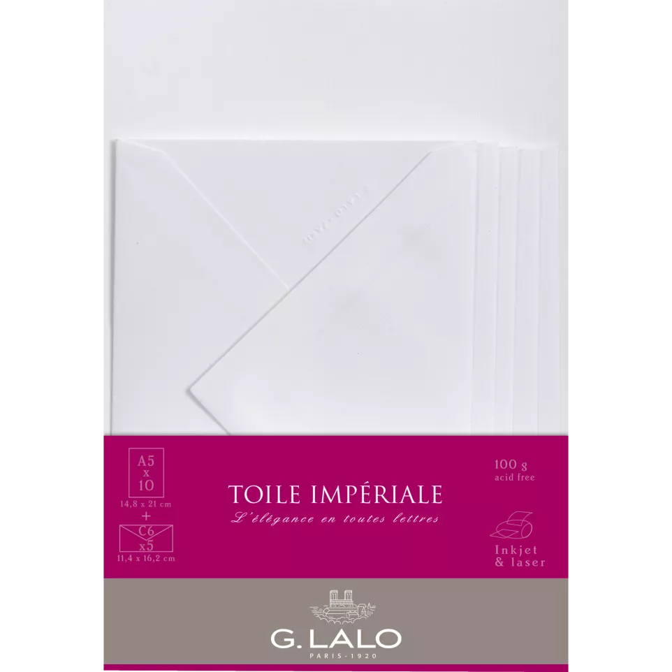 10 blad A5+5 env 114-x162 Toile...