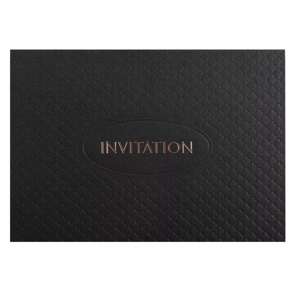 1 kaart/env Gouddruk Invitation-/ St.