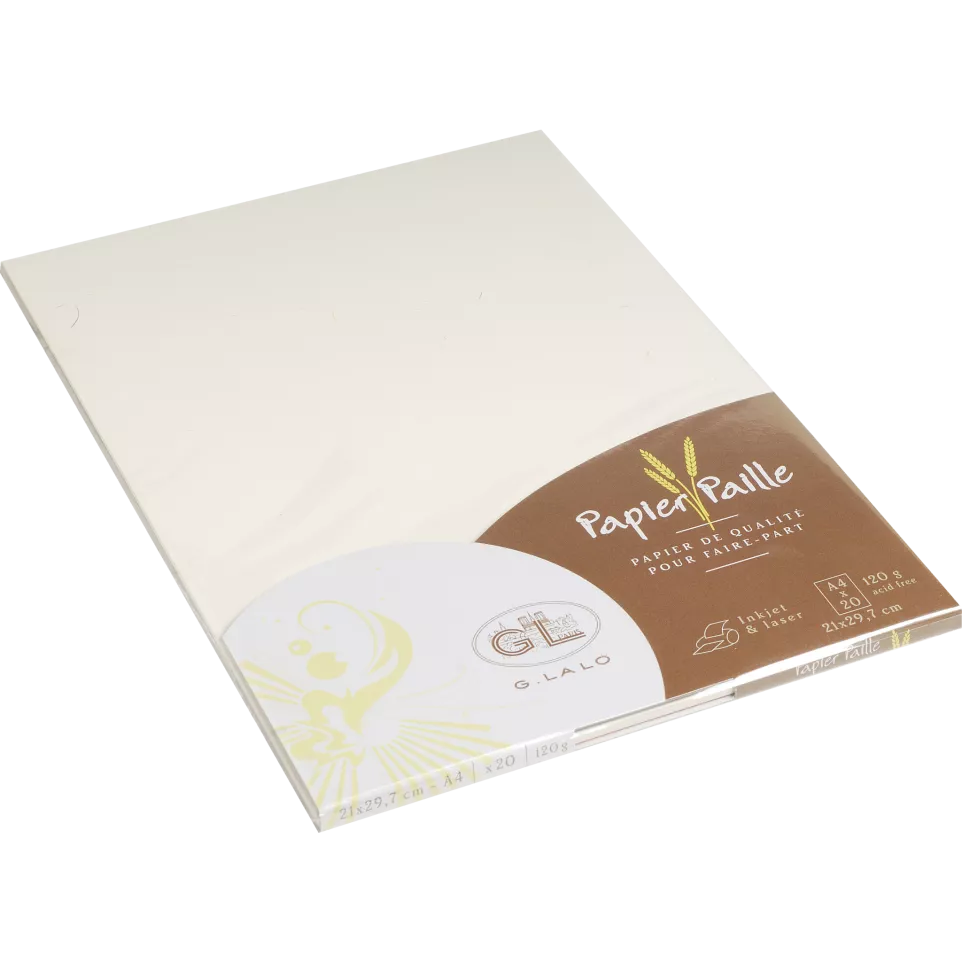 20 straw paper sheets A4 120g/ Pc.