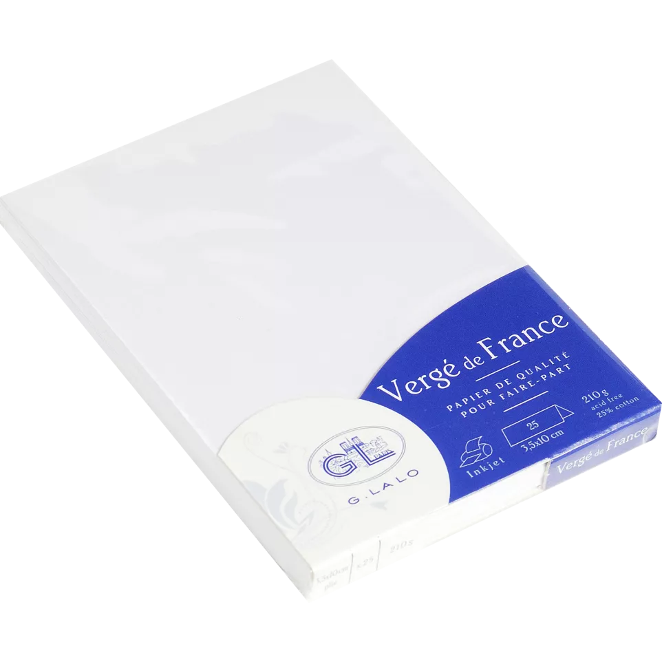 25 vergé de France place cards/ Pc.