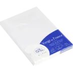 25 Tafelkaartjes gev-ergeerd 210g wit/ St.