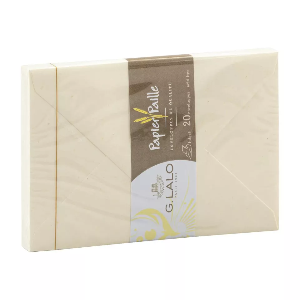 20 enveloppes C6 (114x162mm) paille...