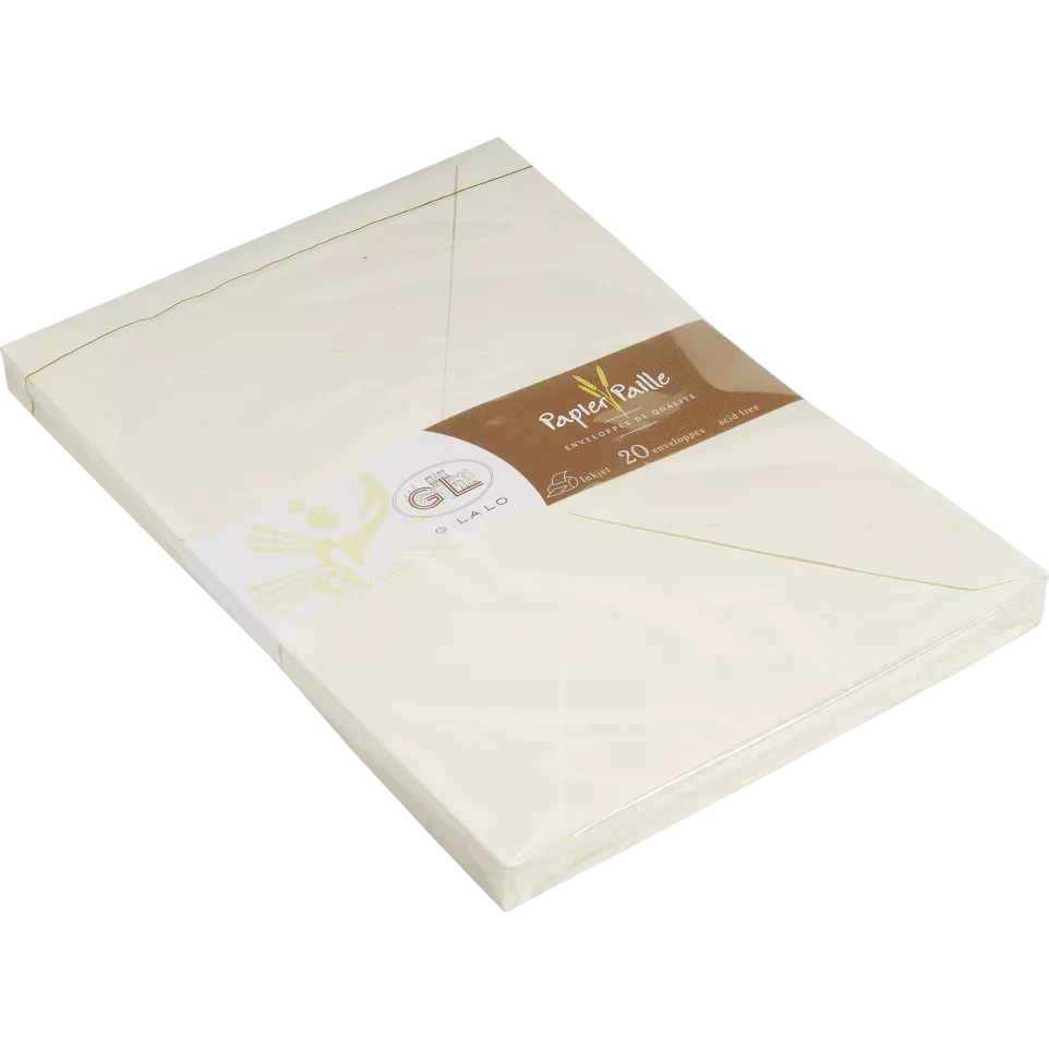 20 straw paper envelopes 162x229mm/ Pc.