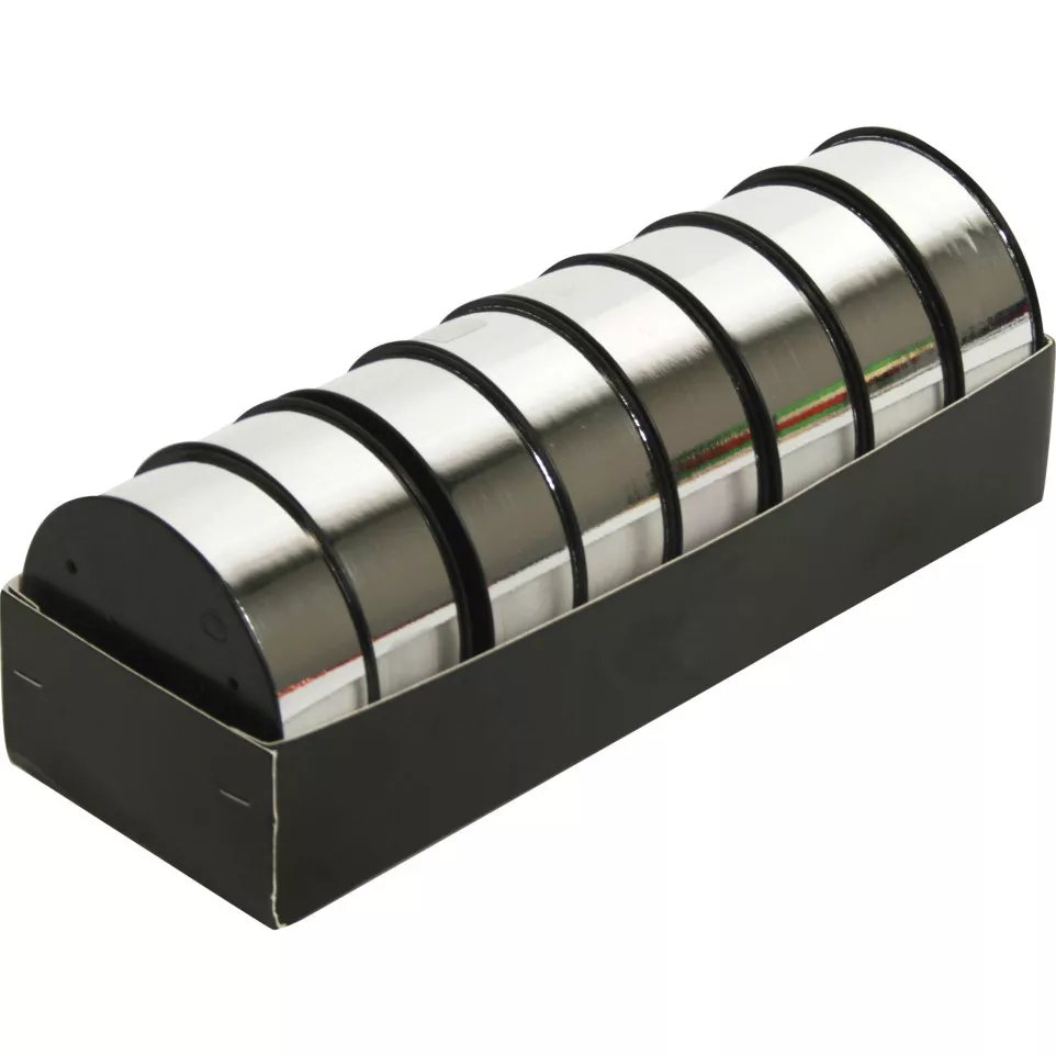 Set of 8 metallic gift-wrap ribbons...
