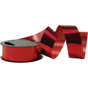 8 bobijnen metallic-lint 10mx25mm rood/ St.