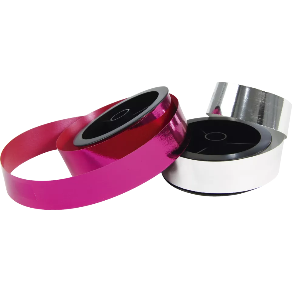 Set of 8 metallic gift-wrap ribbons...