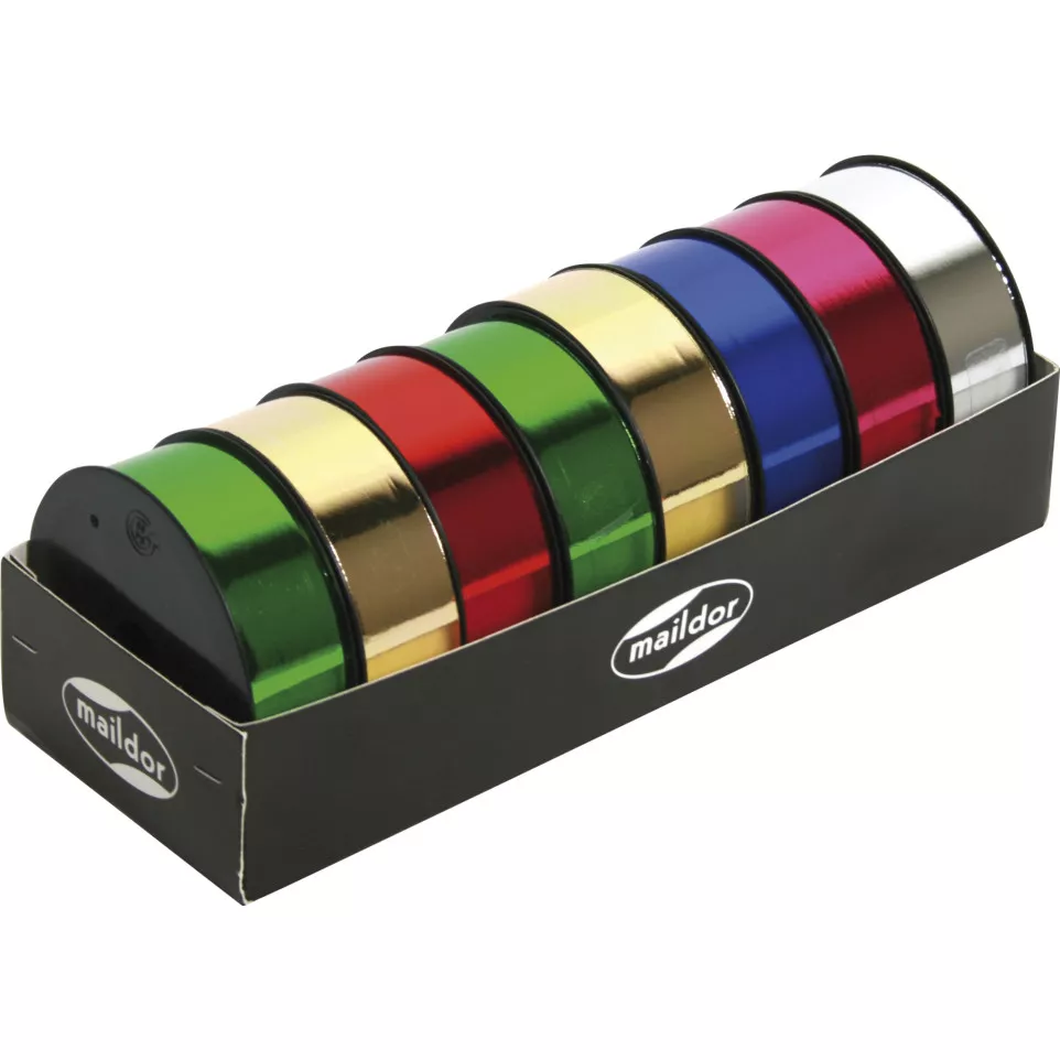 Set of 8 metallic gift-wrap ribbons...