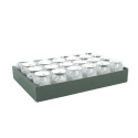 Plateau de 24 oeufs lisses 10mx7mm, Or/ Pce