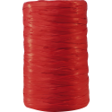 Raffia Synthetisch 100mx13mm rood-/ St.