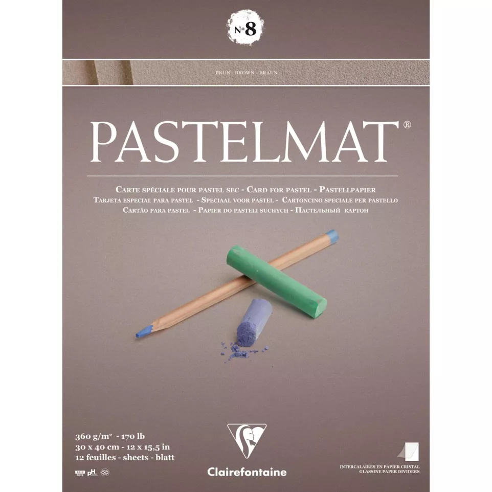 Pastelmat gelijmd bl- n°8 30x40 12bl...