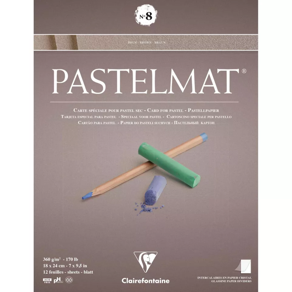 Pastelmat glued pad-n°8 18x24 12sh...