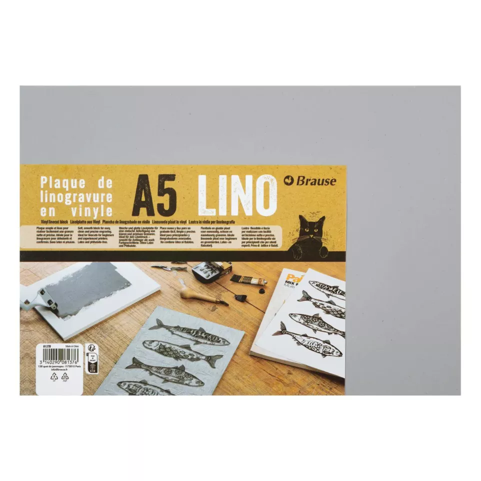 Vinyl linoplaat A5 3mm-/ St.