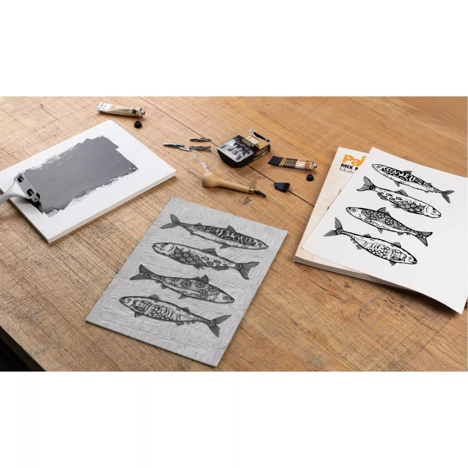 Plaque de linogravure en vinyl/ Pce