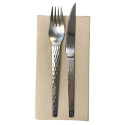 40 Pap. servet gevou-wen 1/8 38x38 Beige/ St.