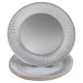 10 Borden, rond kart-on Ø 23 cm Zilver/ St.