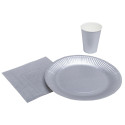 10 Assiettes en carton rondes, 23 cm/ Pce