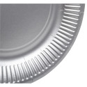 10 Borden, rond kart-on Ø 23 cm Zilver/ St.