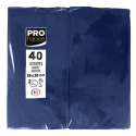 40Pap.servet gevouwe-n 1/8 38x38 Navy Bl./ St.