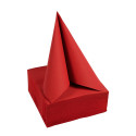 40 Pap. servet micro- reliëf 38x38 Rood/ St.